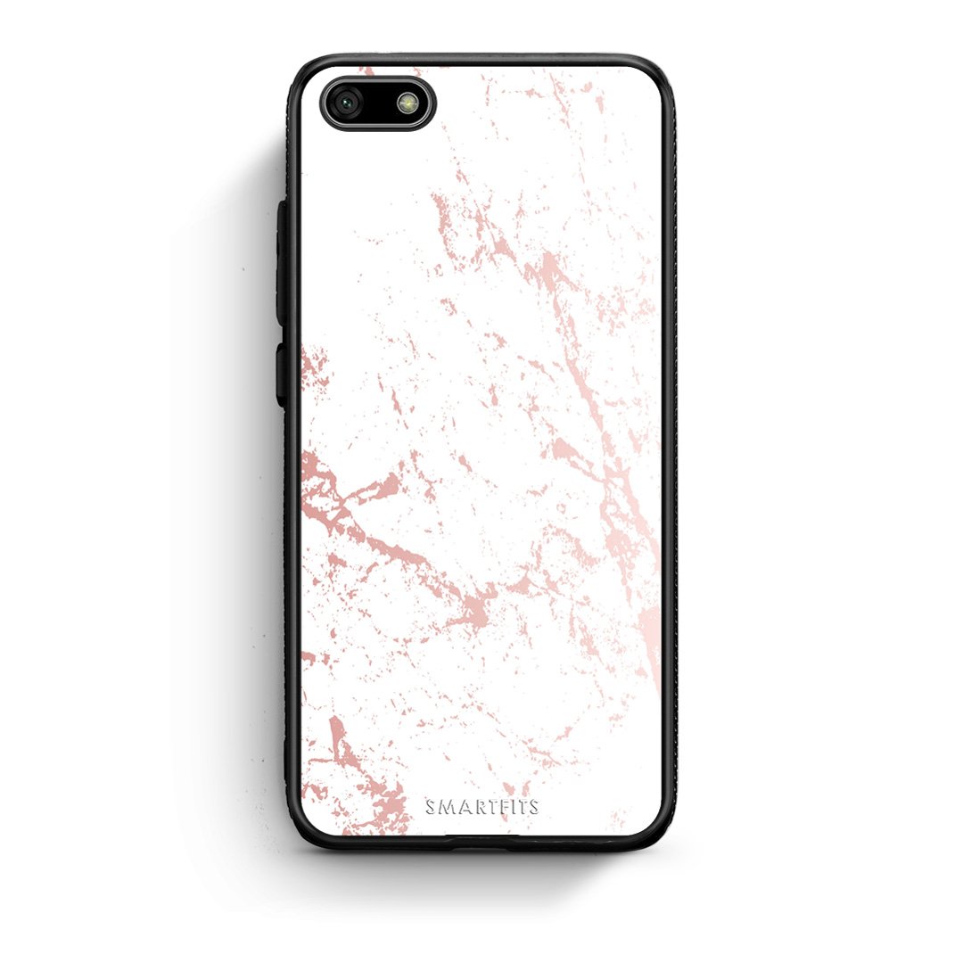 116 - Huawei Y5 2018 Pink Splash Marble case, cover, bumper