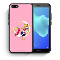 Thumbnail for Θήκη Huawei Y5 2018/Honor 7S Moon Girl από τη Smartfits με σχέδιο στο πίσω μέρος και μαύρο περίβλημα | Huawei Y5 2018/Honor 7S Moon Girl case with colorful back and black bezels