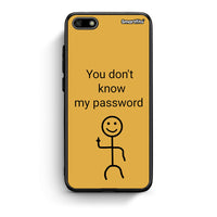 Thumbnail for Huawei Y5 2018 My Password Θήκη από τη Smartfits με σχέδιο στο πίσω μέρος και μαύρο περίβλημα | Smartphone case with colorful back and black bezels by Smartfits