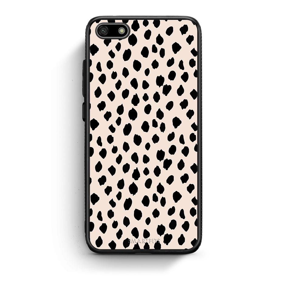 Huawei Y5 2018 New Polka Dots θήκη από τη Smartfits με σχέδιο στο πίσω μέρος και μαύρο περίβλημα | Smartphone case with colorful back and black bezels by Smartfits