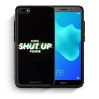 Thumbnail for Θήκη Huawei Y5 2018/Honor 7S OMG ShutUp από τη Smartfits με σχέδιο στο πίσω μέρος και μαύρο περίβλημα | Huawei Y5 2018/Honor 7S OMG ShutUp case with colorful back and black bezels