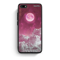 Thumbnail for Huawei Y5 2018 Pink Moon Θήκη από τη Smartfits με σχέδιο στο πίσω μέρος και μαύρο περίβλημα | Smartphone case with colorful back and black bezels by Smartfits