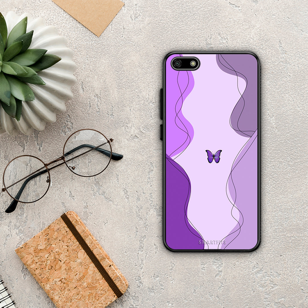 Purple Mariposa - Huawei Y5 2018 / Honor 7S case