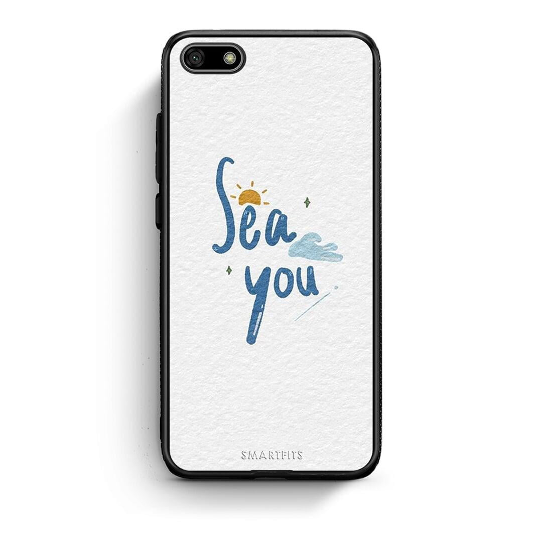 Huawei Y5 2018 Sea You Θήκη από τη Smartfits με σχέδιο στο πίσω μέρος και μαύρο περίβλημα | Smartphone case with colorful back and black bezels by Smartfits