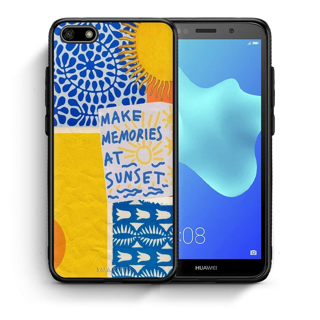 Θήκη Huawei Y5 2018 / Honor 7S Sunset Memories από τη Smartfits με σχέδιο στο πίσω μέρος και μαύρο περίβλημα | Huawei Y5 2018 / Honor 7S Sunset Memories case with colorful back and black bezels