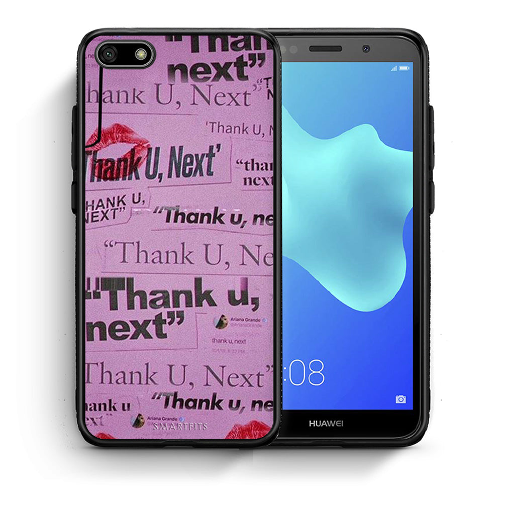 Θήκη Αγίου Βαλεντίνου Huawei Y5 2018 / Honor 7S Thank You Next από τη Smartfits με σχέδιο στο πίσω μέρος και μαύρο περίβλημα | Huawei Y5 2018 / Honor 7S Thank You Next case with colorful back and black bezels