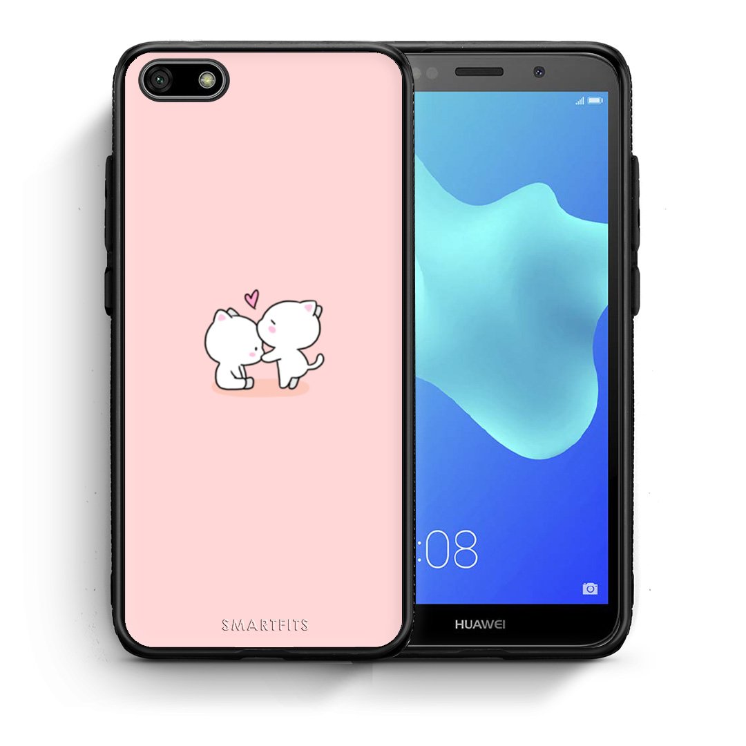 Θήκη Huawei Y5 2018/Honor 7S Love Valentine από τη Smartfits με σχέδιο στο πίσω μέρος και μαύρο περίβλημα | Huawei Y5 2018/Honor 7S Love Valentine case with colorful back and black bezels