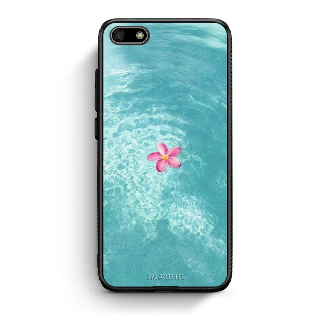 Huawei Y5 2018 Water Flower Θήκη από τη Smartfits με σχέδιο στο πίσω μέρος και μαύρο περίβλημα | Smartphone case with colorful back and black bezels by Smartfits