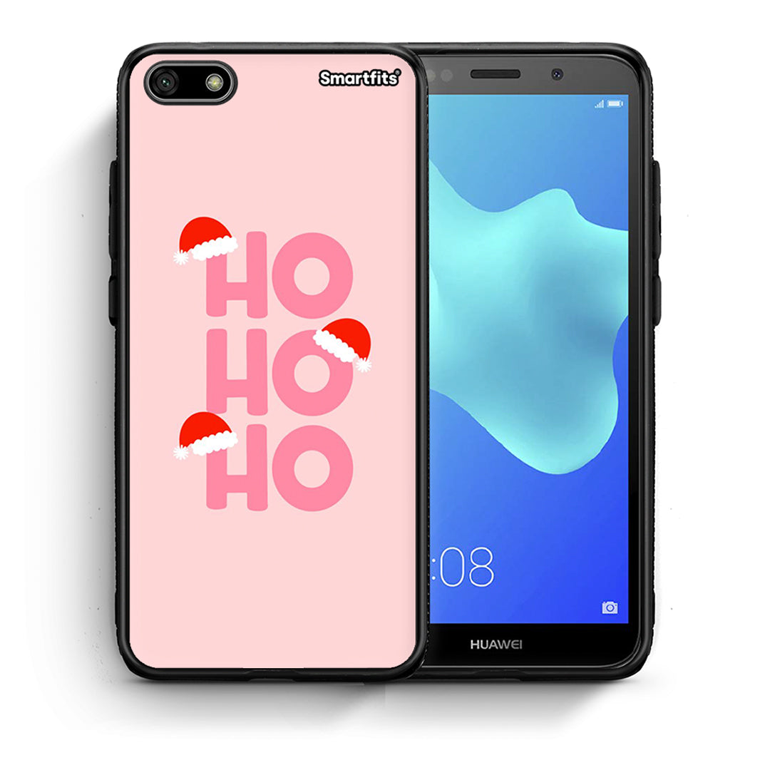 Θήκη Huawei Y5 2018/Honor 7S Xmas Ho Ho Ho από τη Smartfits με σχέδιο στο πίσω μέρος και μαύρο περίβλημα | Huawei Y5 2018/Honor 7S Xmas Ho Ho Ho case with colorful back and black bezels