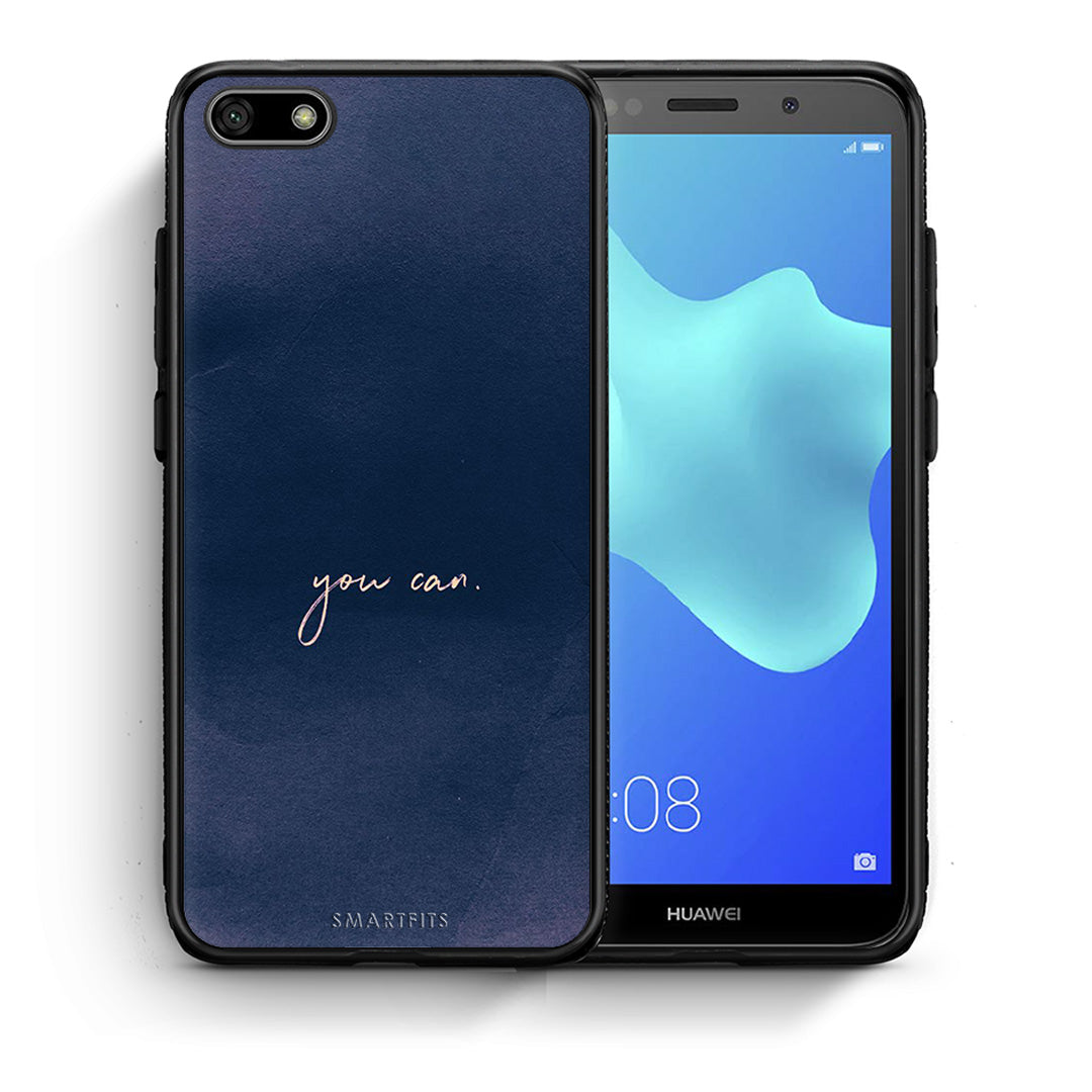 Θήκη Huawei Y5 2018/Honor 7S You Can από τη Smartfits με σχέδιο στο πίσω μέρος και μαύρο περίβλημα | Huawei Y5 2018/Honor 7S You Can case with colorful back and black bezels