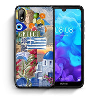 Thumbnail for Θήκη Huawei Y5 2019 All Greek από τη Smartfits με σχέδιο στο πίσω μέρος και μαύρο περίβλημα | Huawei Y5 2019 All Greek case with colorful back and black bezels