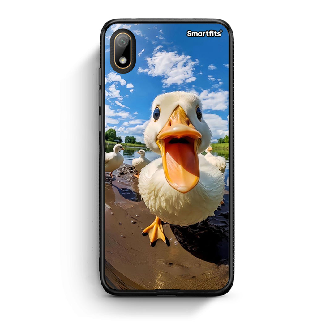 Huawei Y5 2019 Duck Face θήκη από τη Smartfits με σχέδιο στο πίσω μέρος και μαύρο περίβλημα | Smartphone case with colorful back and black bezels by Smartfits