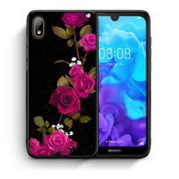Thumbnail for Θήκη Huawei Y5 2019 Red Roses Flower από τη Smartfits με σχέδιο στο πίσω μέρος και μαύρο περίβλημα | Huawei Y5 2019 Red Roses Flower case with colorful back and black bezels