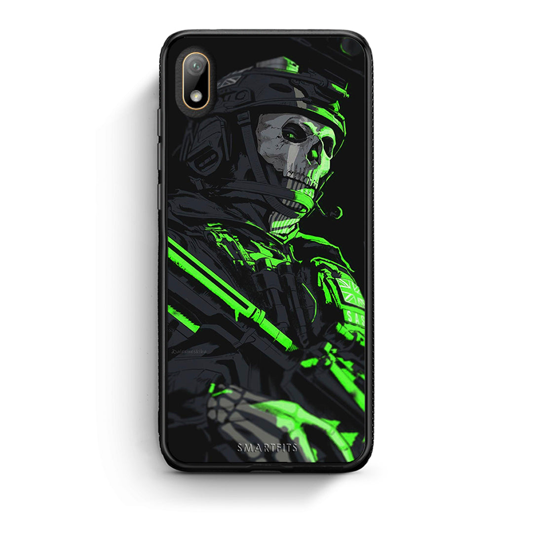 Huawei Y5 2019 Green Soldier Θήκη Αγίου Βαλεντίνου από τη Smartfits με σχέδιο στο πίσω μέρος και μαύρο περίβλημα | Smartphone case with colorful back and black bezels by Smartfits
