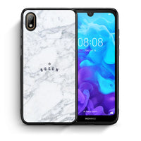 Thumbnail for Θήκη Huawei Y5 2019 Queen Marble από τη Smartfits με σχέδιο στο πίσω μέρος και μαύρο περίβλημα | Huawei Y5 2019 Queen Marble case with colorful back and black bezels