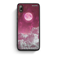 Thumbnail for Huawei Y5 2019 Pink Moon Θήκη από τη Smartfits με σχέδιο στο πίσω μέρος και μαύρο περίβλημα | Smartphone case with colorful back and black bezels by Smartfits