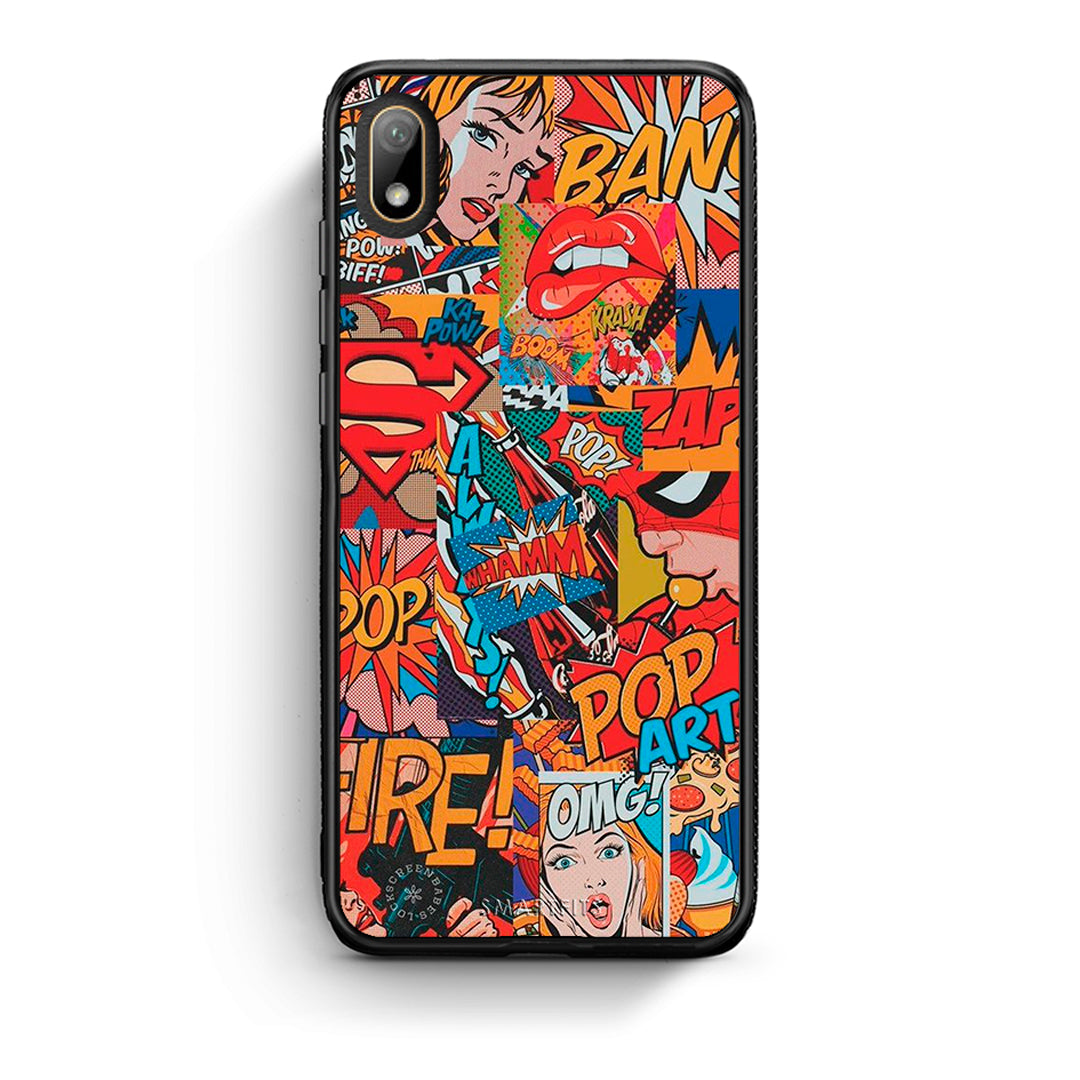 Huawei Y5 2019 PopArt OMG θήκη από τη Smartfits με σχέδιο στο πίσω μέρος και μαύρο περίβλημα | Smartphone case with colorful back and black bezels by Smartfits