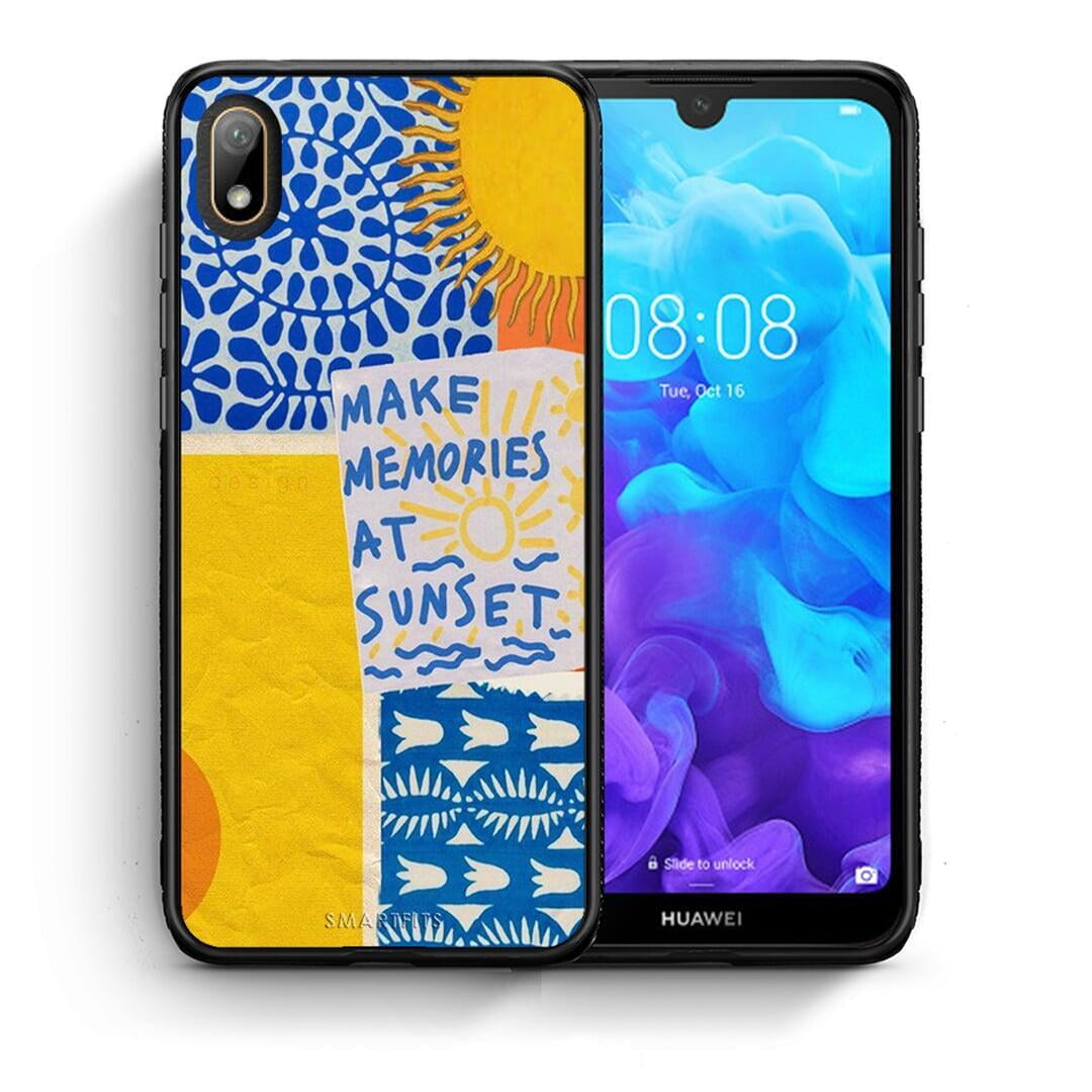 Θήκη Huawei Y5 2019 Sunset Memories από τη Smartfits με σχέδιο στο πίσω μέρος και μαύρο περίβλημα | Huawei Y5 2019 Sunset Memories case with colorful back and black bezels