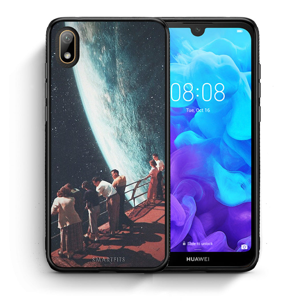 Θήκη Huawei Y5 2019 Surreal View από τη Smartfits με σχέδιο στο πίσω μέρος και μαύρο περίβλημα | Huawei Y5 2019 Surreal View case with colorful back and black bezels