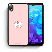 Thumbnail for Θήκη Huawei Y5 2019 Love Valentine από τη Smartfits με σχέδιο στο πίσω μέρος και μαύρο περίβλημα | Huawei Y5 2019 Love Valentine case with colorful back and black bezels