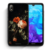 Thumbnail for Θήκη Huawei Y5 2019 Vintage Roses από τη Smartfits με σχέδιο στο πίσω μέρος και μαύρο περίβλημα | Huawei Y5 2019 Vintage Roses case with colorful back and black bezels