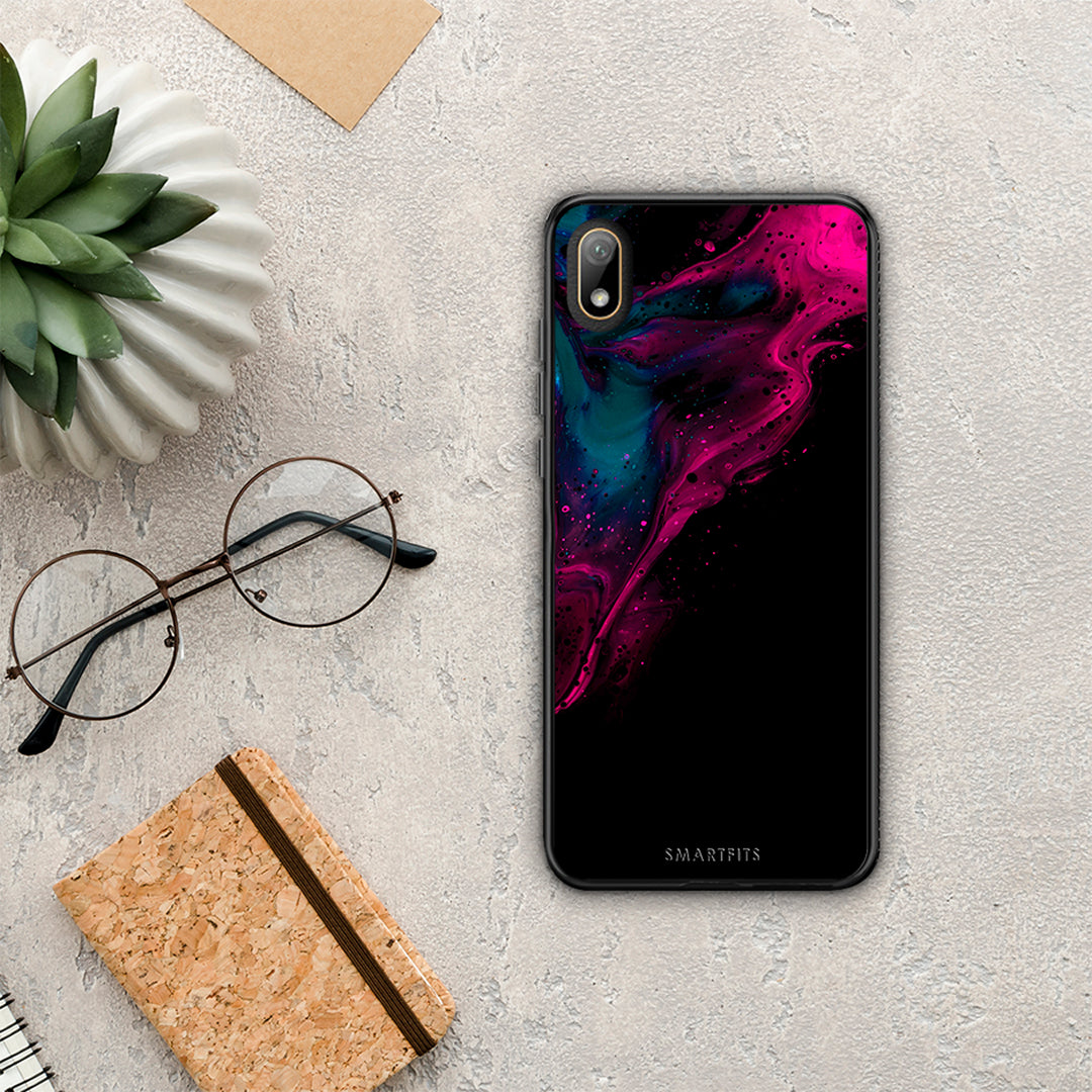 Watercolor Pink Black - Huawei Y5 2019 case
