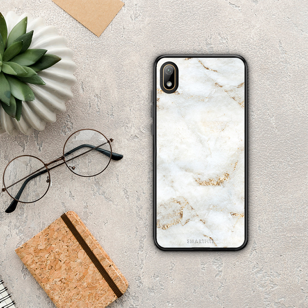 White Gold Marble - Huawei Y5 2019 case