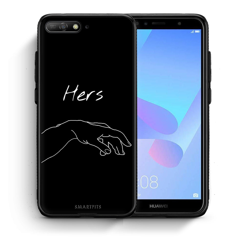 Θήκη Αγίου Βαλεντίνου Huawei Y6 2018 Aeshetic Love 1 από τη Smartfits με σχέδιο στο πίσω μέρος και μαύρο περίβλημα | Huawei Y6 2018 Aeshetic Love 1 case with colorful back and black bezels