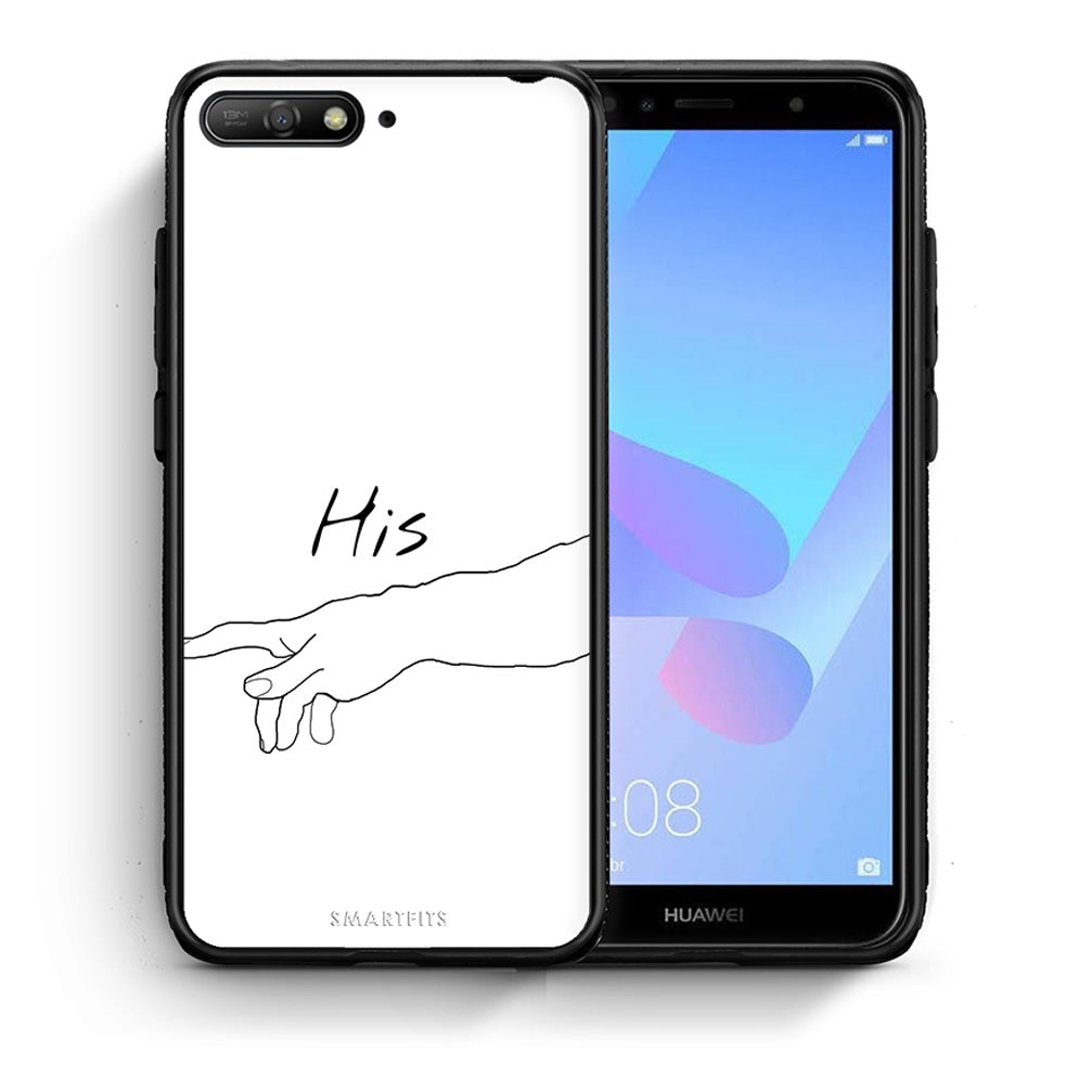 Θήκη Αγίου Βαλεντίνου Huawei Y6 2018 Aeshetic Love 2 από τη Smartfits με σχέδιο στο πίσω μέρος και μαύρο περίβλημα | Huawei Y6 2018 Aeshetic Love 2 case with colorful back and black bezels