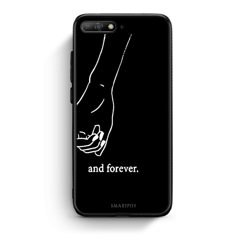 Huawei Y6 2018 Always & Forever 2 Θήκη Αγίου Βαλεντίνου από τη Smartfits με σχέδιο στο πίσω μέρος και μαύρο περίβλημα | Smartphone case with colorful back and black bezels by Smartfits