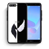 Thumbnail for Θήκη Huawei Y6 2018 Angels Demons από τη Smartfits με σχέδιο στο πίσω μέρος και μαύρο περίβλημα | Huawei Y6 2018 Angels Demons case with colorful back and black bezels