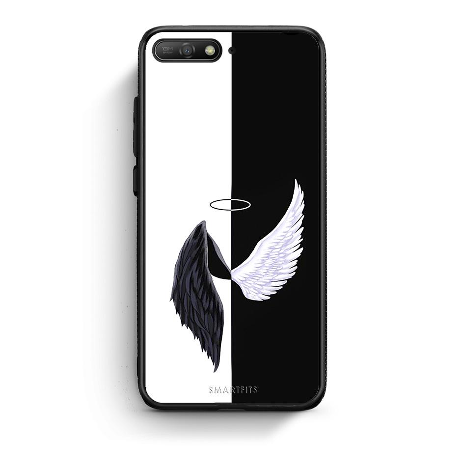 Huawei Y6 2018 Angels Demons θήκη από τη Smartfits με σχέδιο στο πίσω μέρος και μαύρο περίβλημα | Smartphone case with colorful back and black bezels by Smartfits