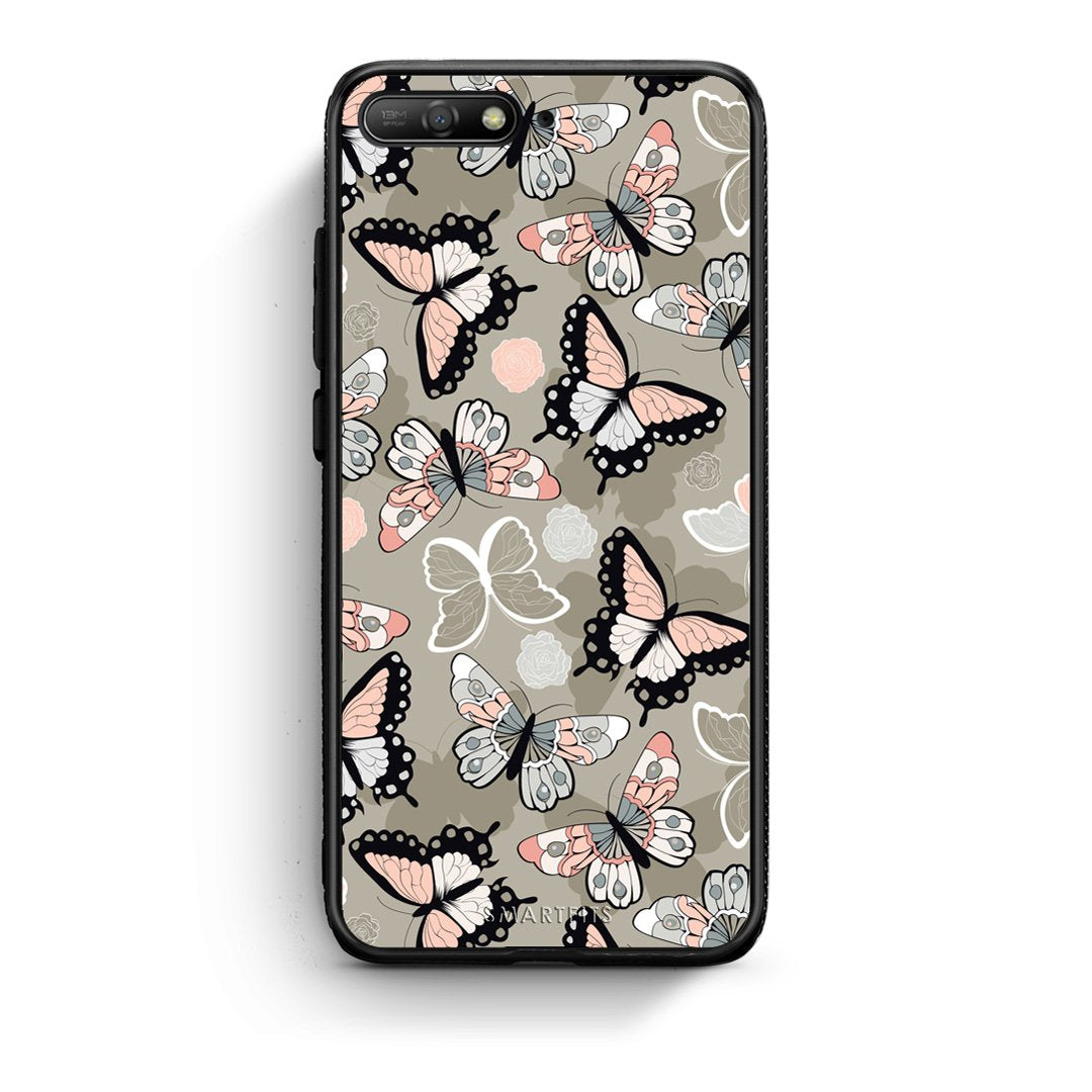 135 - Huawei Y6 2018 Butterflies Boho case, cover, bumper