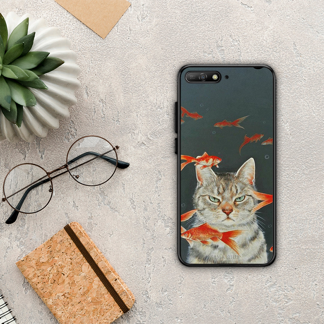 Cat Goldfish - Huawei Y6 2018 / Honor 7A case