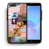 Thumbnail for Θήκη Αγίου Βαλεντίνου Huawei Y6 2018 Collage Bitchin από τη Smartfits με σχέδιο στο πίσω μέρος και μαύρο περίβλημα | Huawei Y6 2018 Collage Bitchin case with colorful back and black bezels