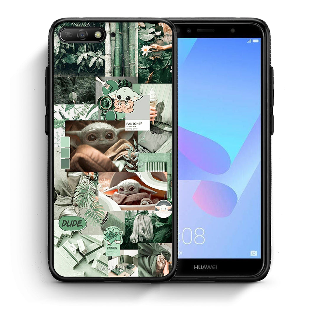 Θήκη Αγίου Βαλεντίνου Huawei Y6 2018 Collage Dude από τη Smartfits με σχέδιο στο πίσω μέρος και μαύρο περίβλημα | Huawei Y6 2018 Collage Dude case with colorful back and black bezels