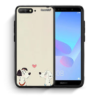 Thumbnail for Θήκη Huawei Y6 2018 Dalmatians Love από τη Smartfits με σχέδιο στο πίσω μέρος και μαύρο περίβλημα | Huawei Y6 2018 Dalmatians Love case with colorful back and black bezels