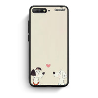 Thumbnail for Huawei Y6 2018 Dalmatians Love θήκη από τη Smartfits με σχέδιο στο πίσω μέρος και μαύρο περίβλημα | Smartphone case with colorful back and black bezels by Smartfits