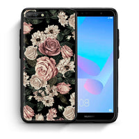 Thumbnail for Θήκη Huawei Y6 2018 Wild Roses Flower από τη Smartfits με σχέδιο στο πίσω μέρος και μαύρο περίβλημα | Huawei Y6 2018 Wild Roses Flower case with colorful back and black bezels