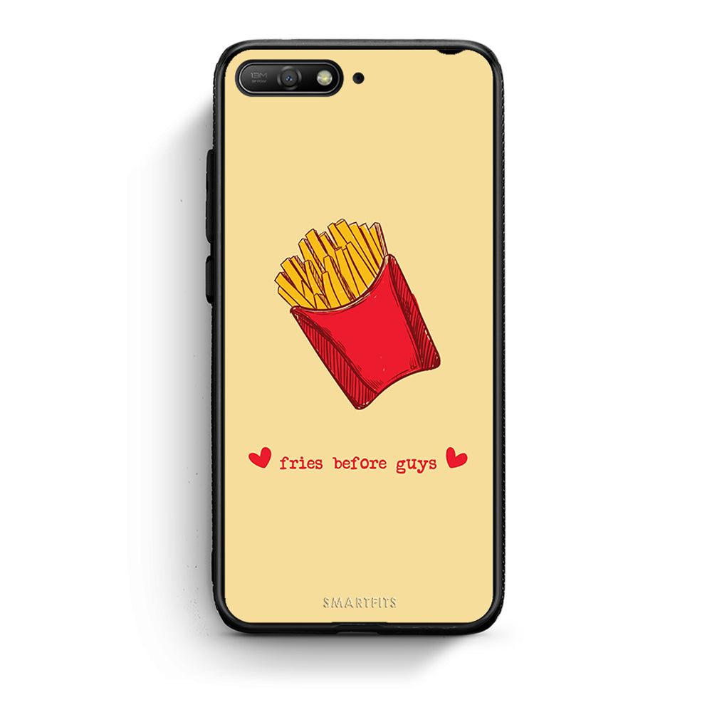 Huawei Y6 2018 Fries Before Guys Θήκη Αγίου Βαλεντίνου από τη Smartfits με σχέδιο στο πίσω μέρος και μαύρο περίβλημα | Smartphone case with colorful back and black bezels by Smartfits