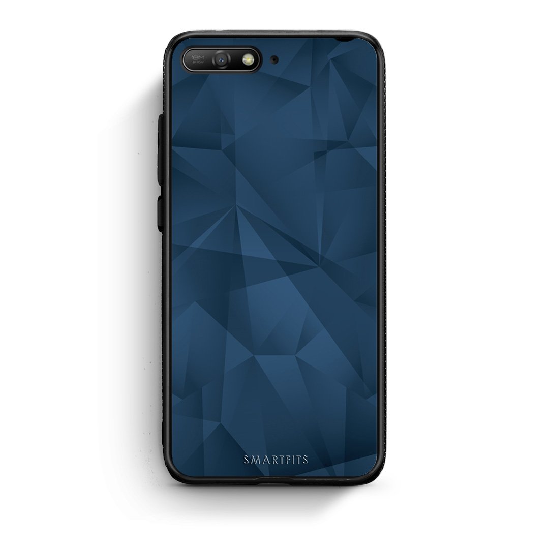 39 - Huawei Y6 2018 Blue Abstract Geometric case, cover, bumper