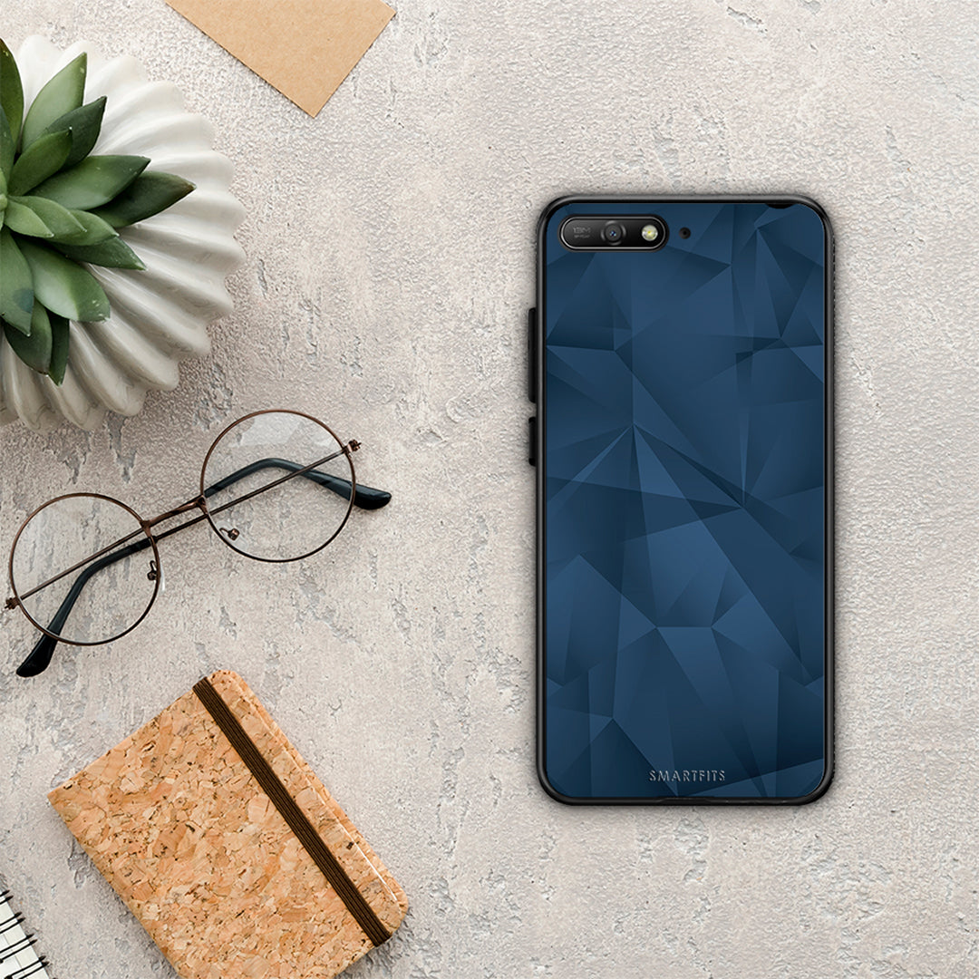 Geometric Blue Abstract - Huawei Y6 2018 / Honor 7A case
