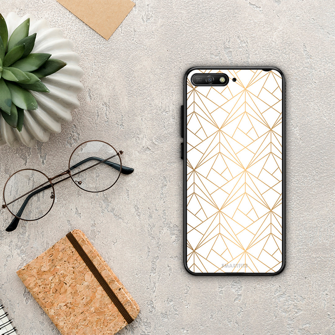 Geometric Luxury White - Huawei Y6 2018 / Honor 7A case