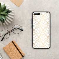 Thumbnail for Geometric Luxury White - Huawei Y6 2018 / Honor 7A case