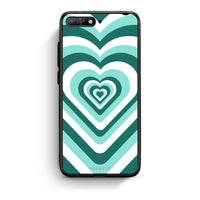 Thumbnail for Huawei Y6 2018 Green Hearts θήκη από τη Smartfits με σχέδιο στο πίσω μέρος και μαύρο περίβλημα | Smartphone case with colorful back and black bezels by Smartfits