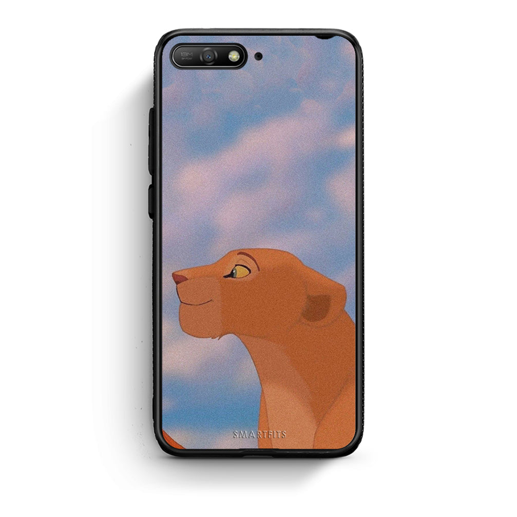 Huawei Y6 2018 Lion Love 2 Θήκη Αγίου Βαλεντίνου από τη Smartfits με σχέδιο στο πίσω μέρος και μαύρο περίβλημα | Smartphone case with colorful back and black bezels by Smartfits