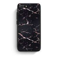 Thumbnail for 4 - Huawei Y6 2018 Black Rosegold Marble case, cover, bumper