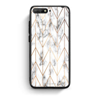 Thumbnail for 44 - Huawei Y6 2018 Gold Geometric Marble case, cover, bumper