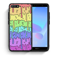 Thumbnail for Θήκη Huawei Y6 2018 Melting Rainbow από τη Smartfits με σχέδιο στο πίσω μέρος και μαύρο περίβλημα | Huawei Y6 2018 Melting Rainbow case with colorful back and black bezels