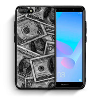 Thumbnail for Θήκη Huawei Y6 2018 Money Dollars από τη Smartfits με σχέδιο στο πίσω μέρος και μαύρο περίβλημα | Huawei Y6 2018 Money Dollars case with colorful back and black bezels